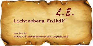 Lichtenberg Enikő névjegykártya